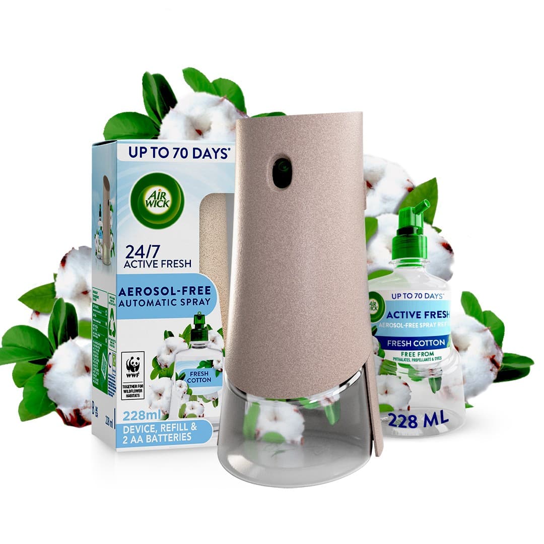 Air Wick Active Fresh Automatic Diffuser and Water-Based Refill Jasmine  Bouquet 228 ml - Tesco Groceries